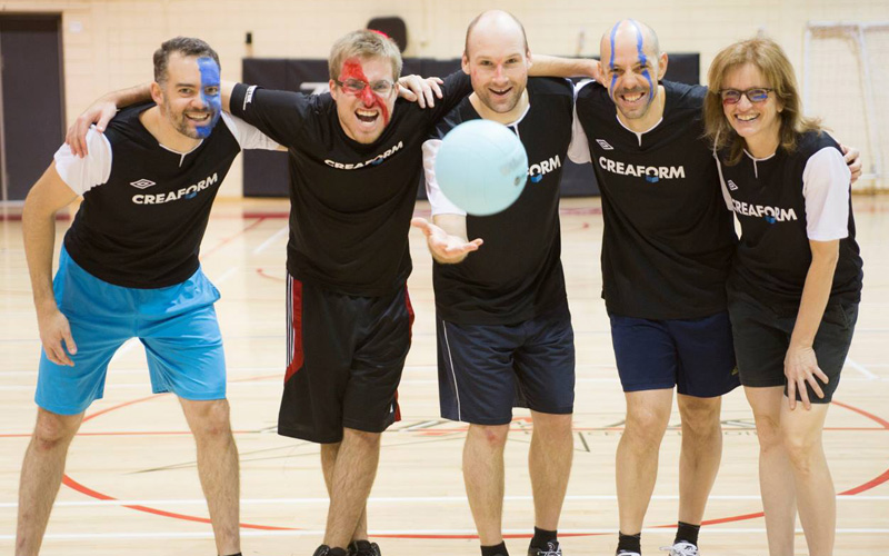Creaform's employees playing sport