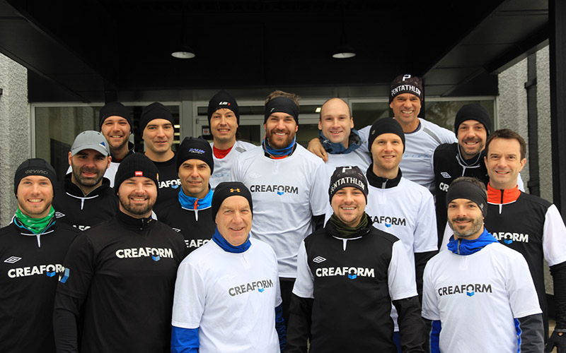 Creaform's winter running team